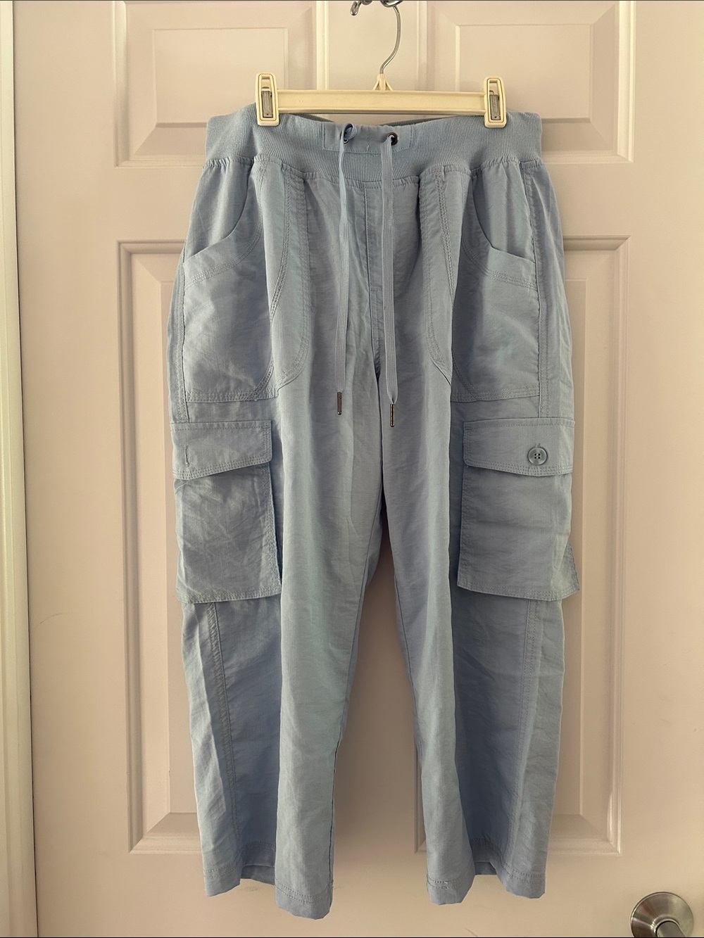 Light Blue Women’s Cargo Jogger Pants